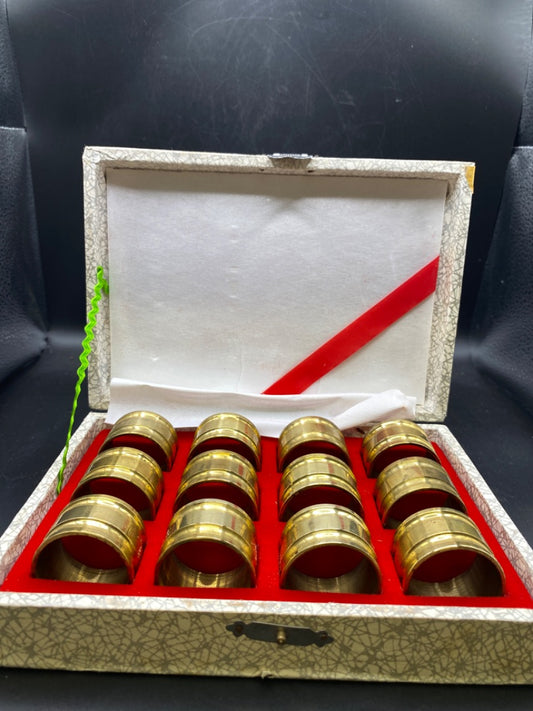 12 Brass Napkin Holders