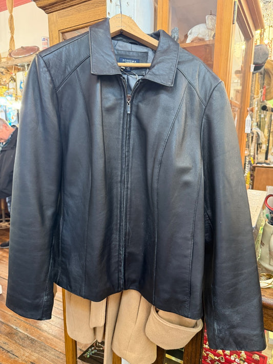 Dark Brown Leather Jacket Coat
