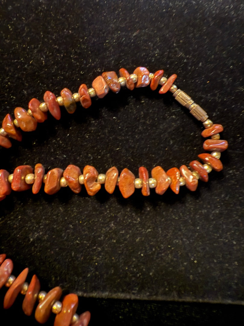 BOHO Red Jasper Natural Gemstone 26"