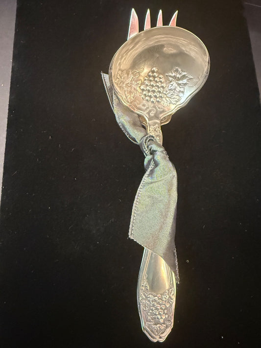 SILVERPLATE serving spoon fork