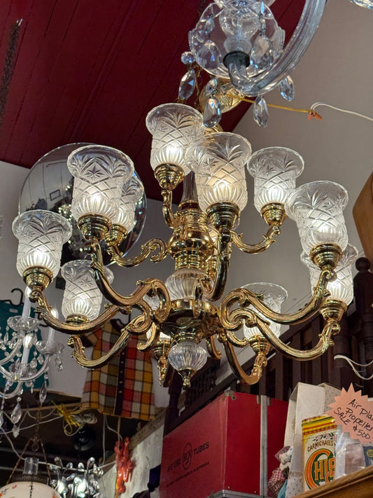 12 light Brass 70’s