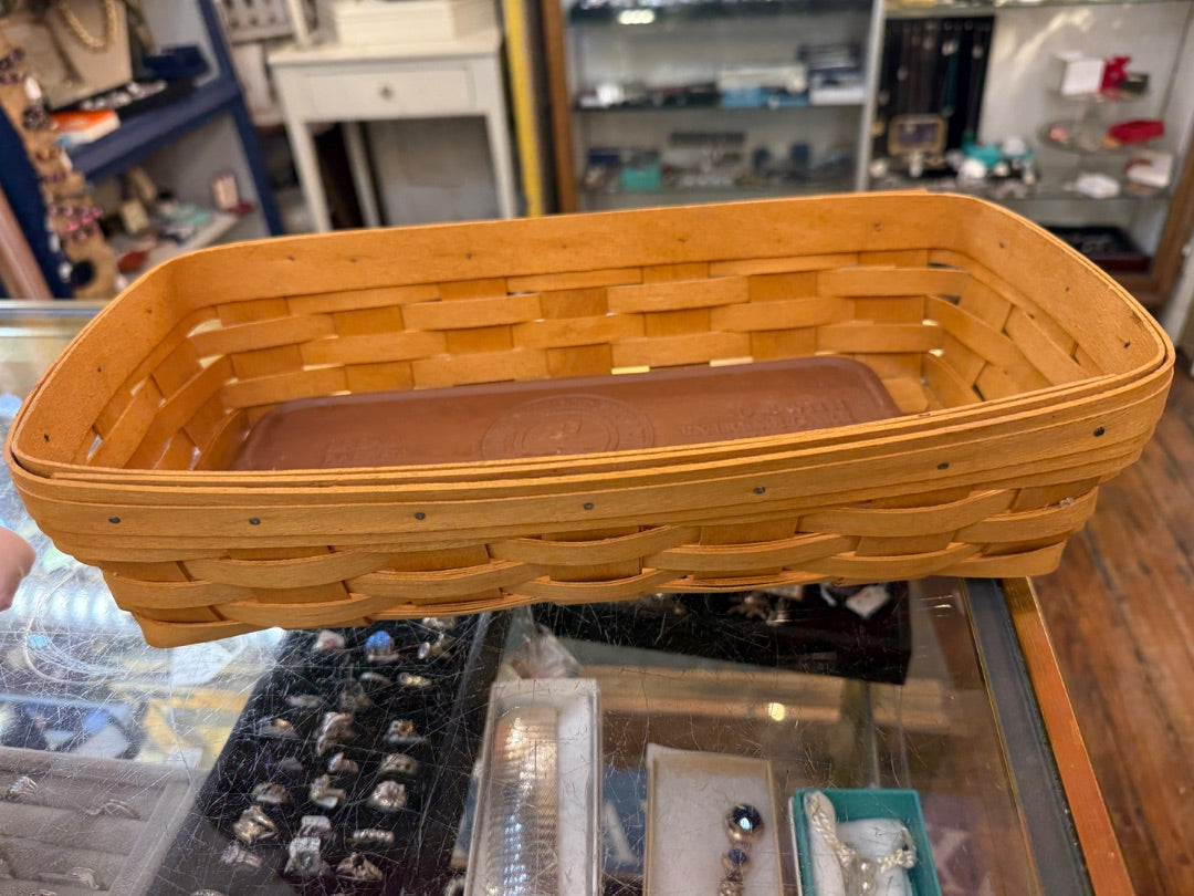 Longaberger Bread basket with warming brick