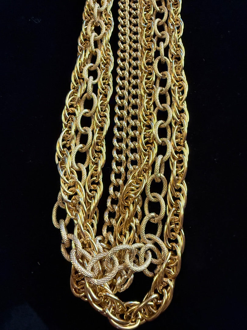 1960's Multi Strand Gold Toned Avon Necklace