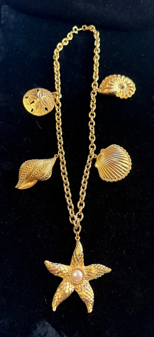 KJL Kenneth J Lane Royal Sea Starfish Gold Tone