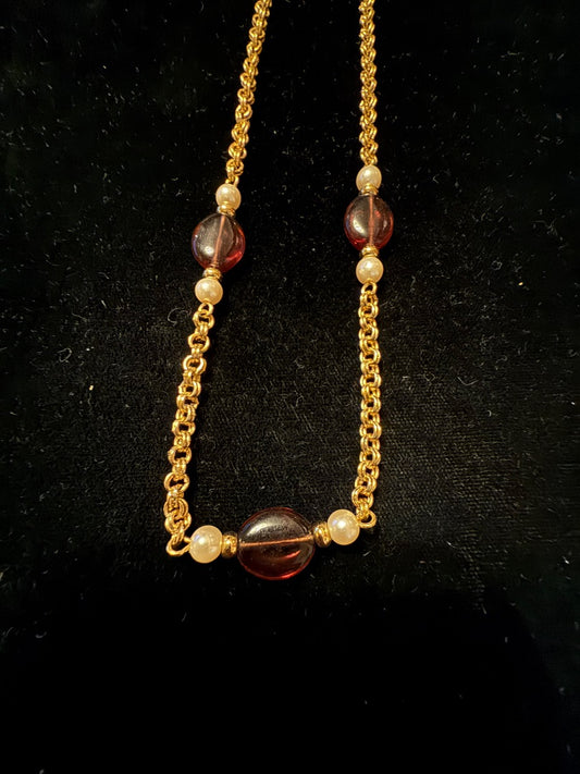 Vtg Avon Amethyst Choker Necklace