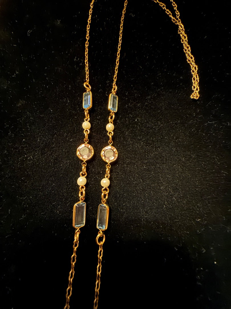 Pastel Stone Long Avon Vtg Necklace