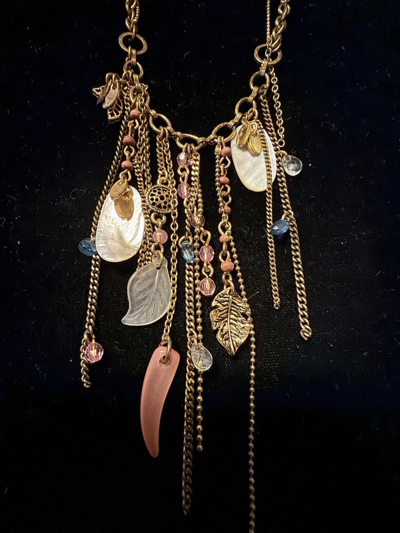 Multi Shell Dangle Vtg Avon Necklace