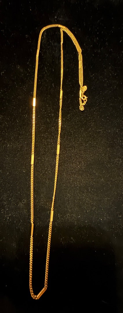 36" Bar & Link Vtg Avon chain Necklace 1977
