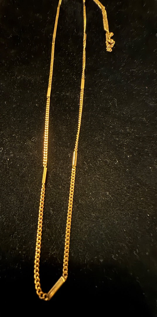 36" Bar & Link Vtg Avon chain Necklace 1977