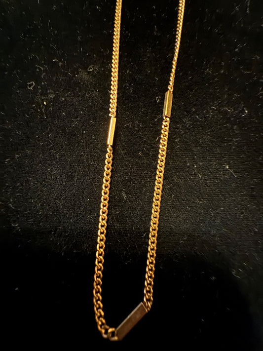 36" Bar & Link Vtg Avon chain Necklace 1977