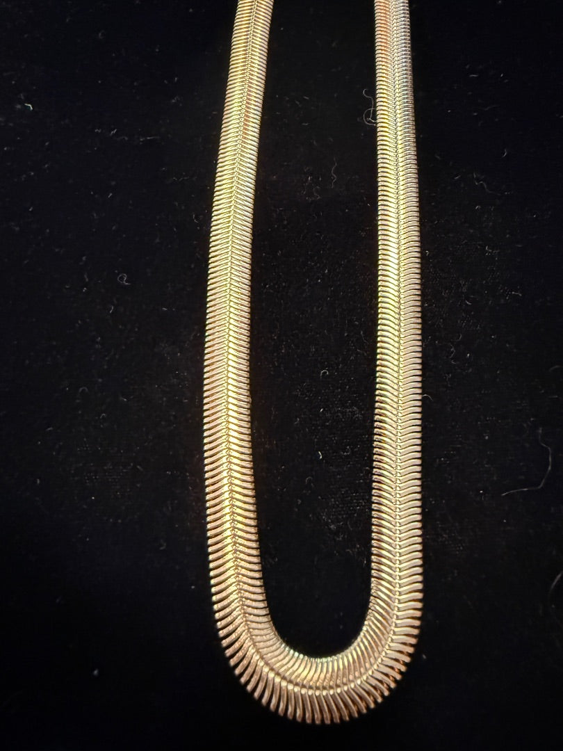 25" Herringbone Gold Toned Necklace