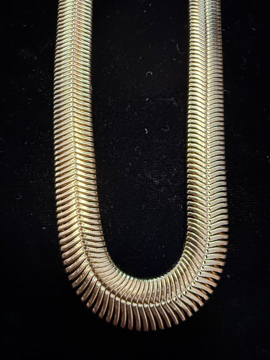 25" Herringbone Gold Toned Necklace