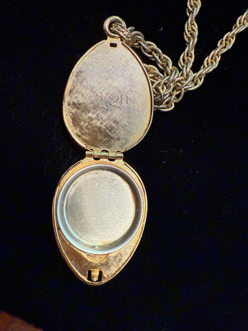 1968 Golden Charmer Perfume Locket Necklace