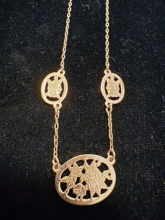1981 Turtle Vtg Avon Necklace
