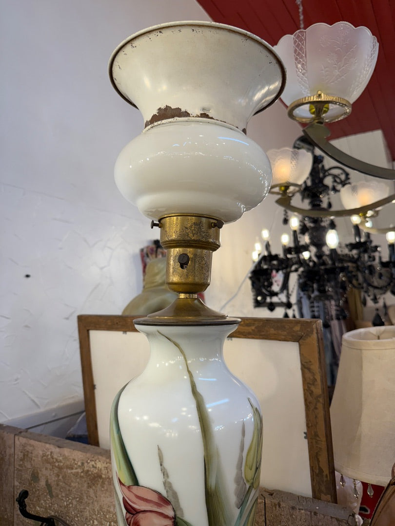 Hand Painted Victorian Lamp