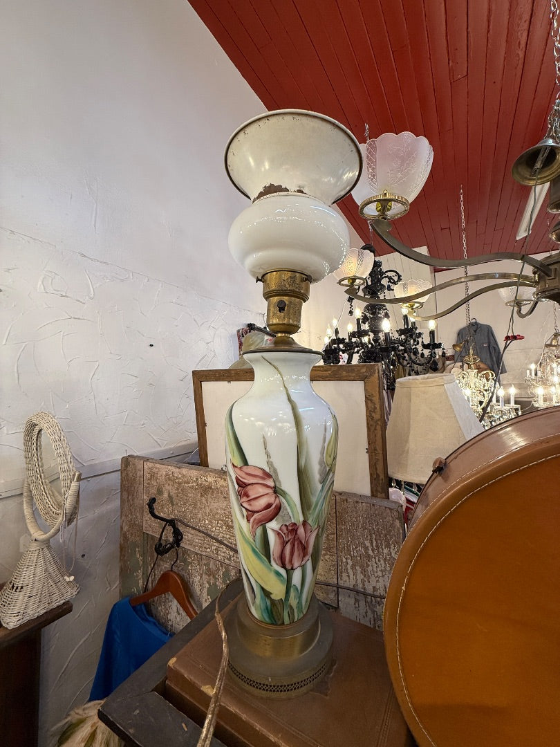 Hand Painted Victorian Lamp