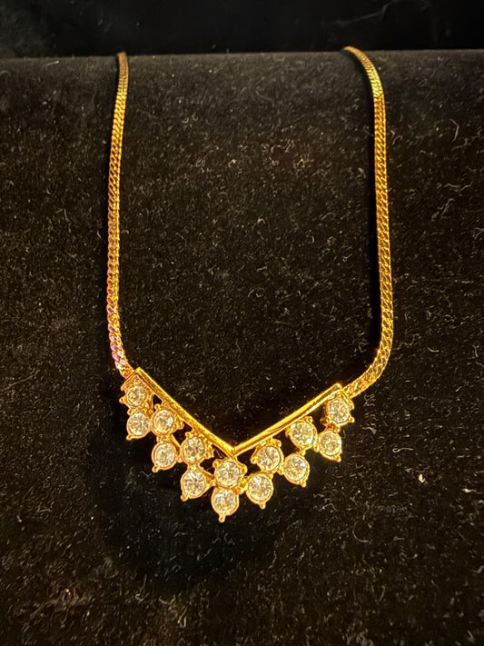 16" CZ Gold Toned Avon Necklace