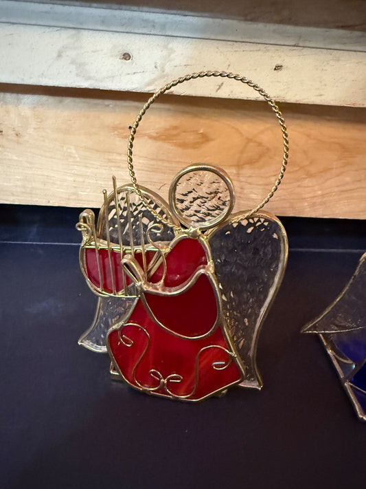 Stained glass votive candleholder