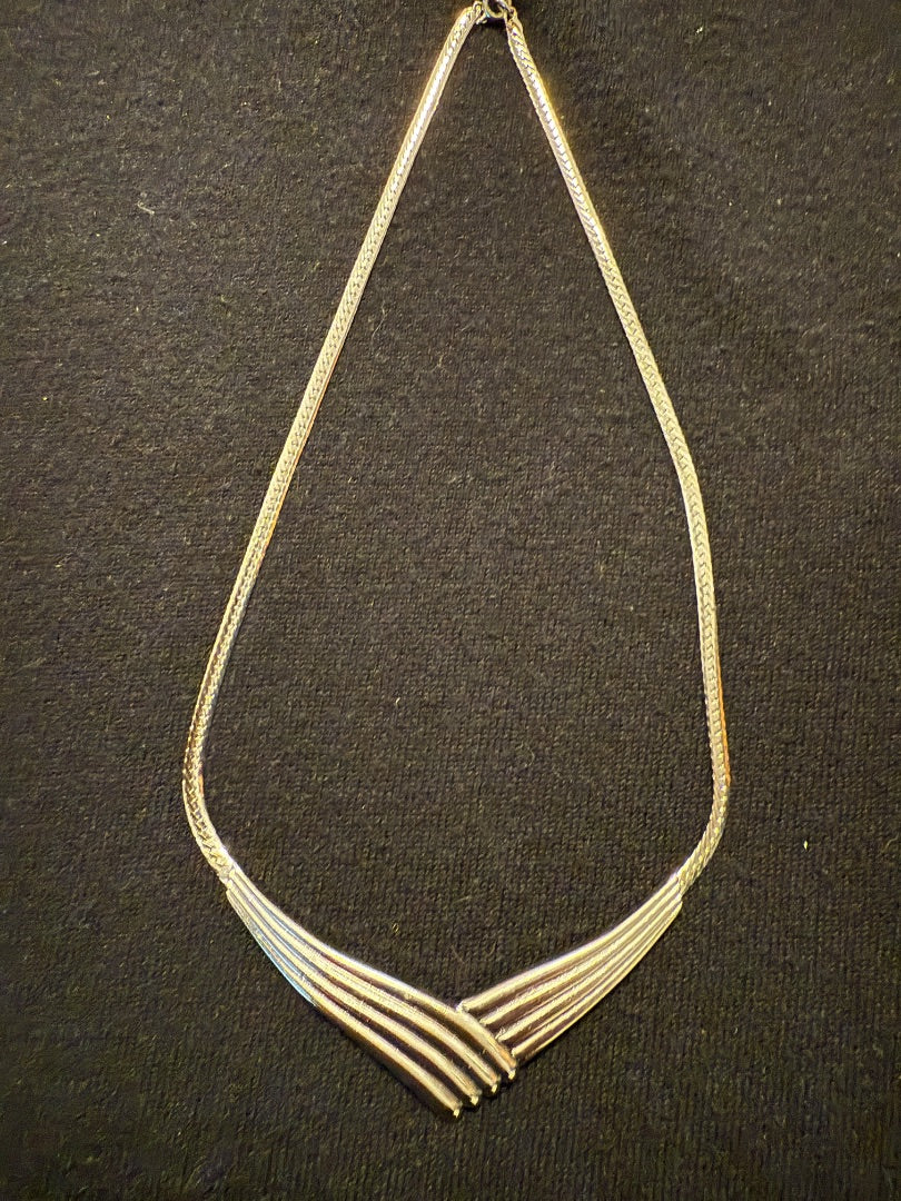 Silver toned choker necklace Avon