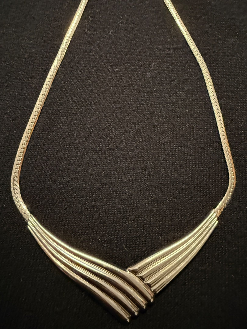 Silver toned choker necklace Avon