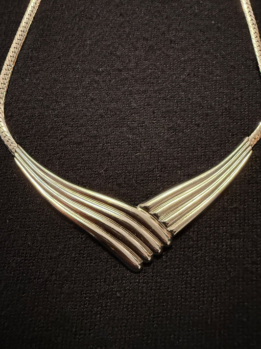 Silver toned choker necklace Avon