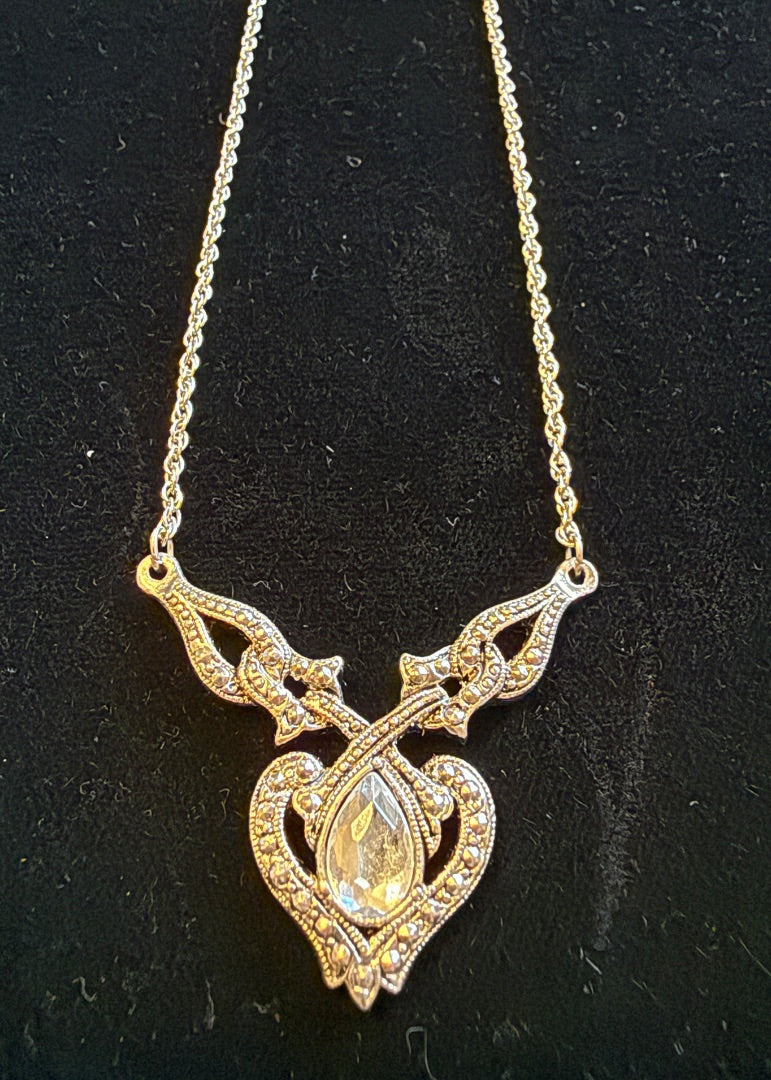 Marcosite Silver Toned CZ AVON