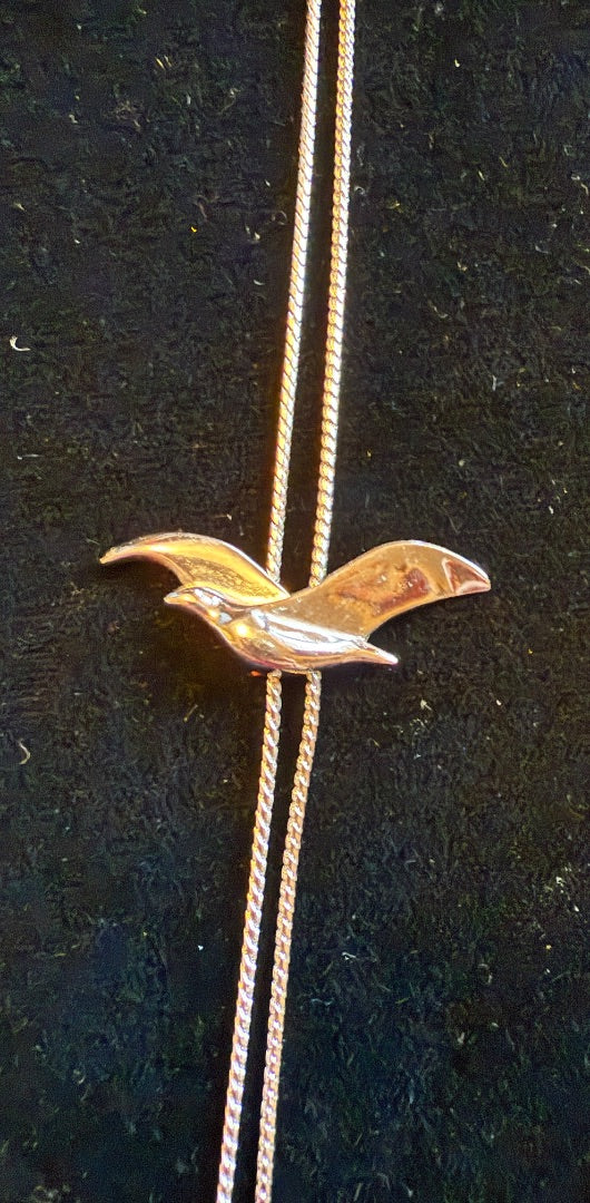 Bolo Lariat Bird Silver Tone Bolo Lariat Bird Necklace