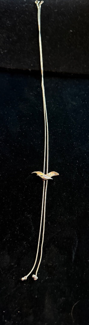 Bolo Lariat Bird Silver Tone Bolo Lariat Bird Necklace