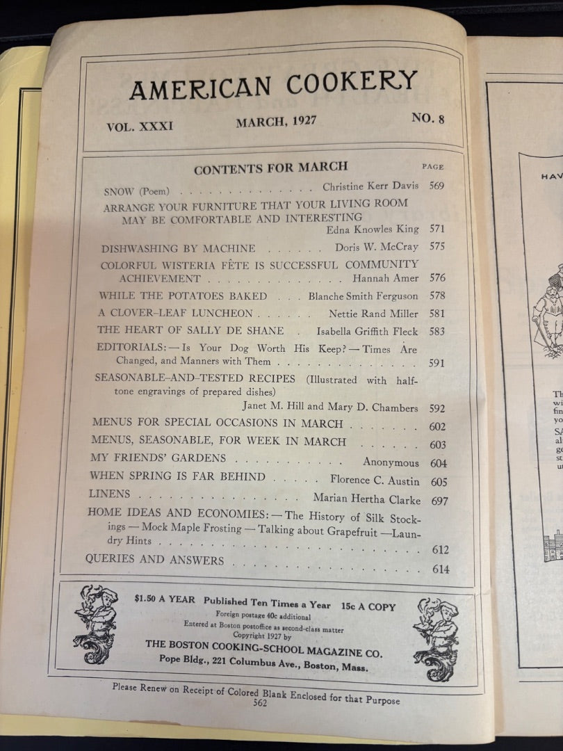 American Cookery - Boston Cooking Magazine