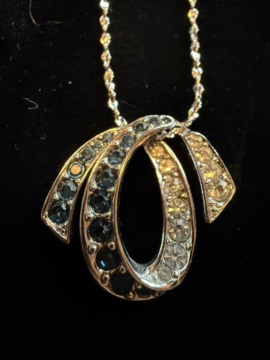 Sapphire  CZ Pendant Necklace