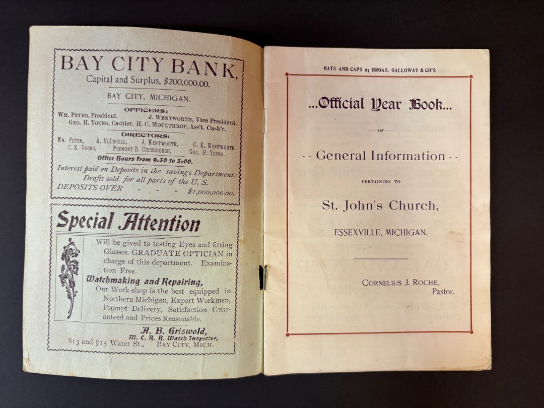 2 Year Books St Johns Church 1900