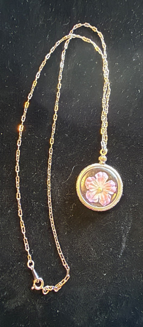 Avon encased petal necklace