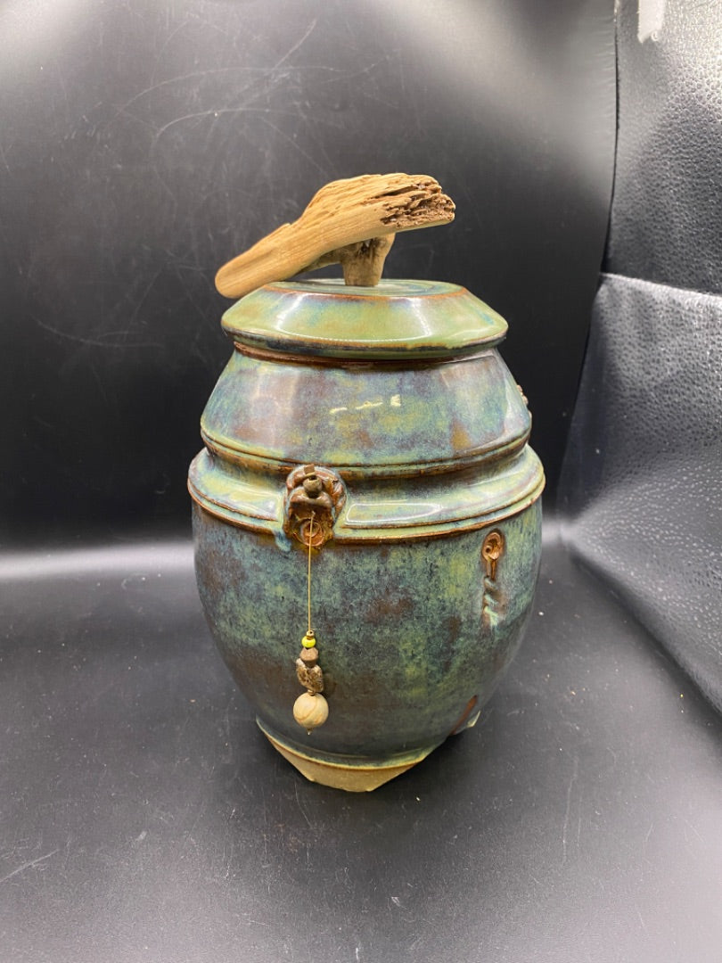 Signed / Marked Handmade Custom Crafted Pottery Urn