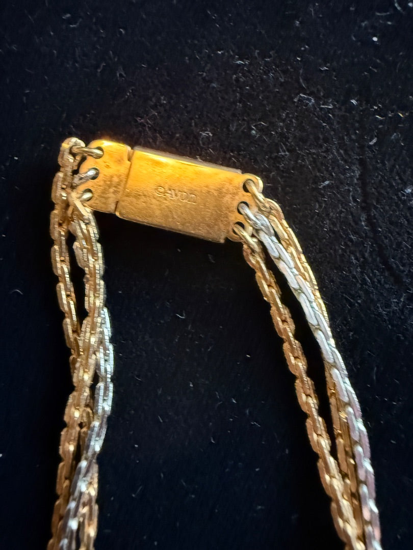 3 Strand Multi Tone Necklace