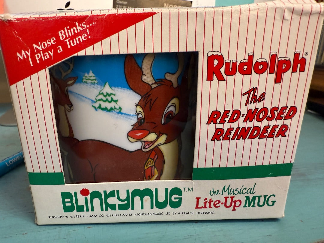 X12 Blinking Musical Rudolph Reindeer Mug
