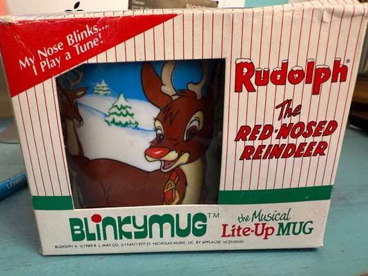 X12 Blinking Musical Rudolph Reindeer Mug