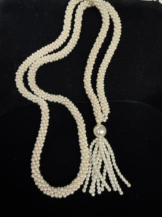 Rope Style Pearl Necklace