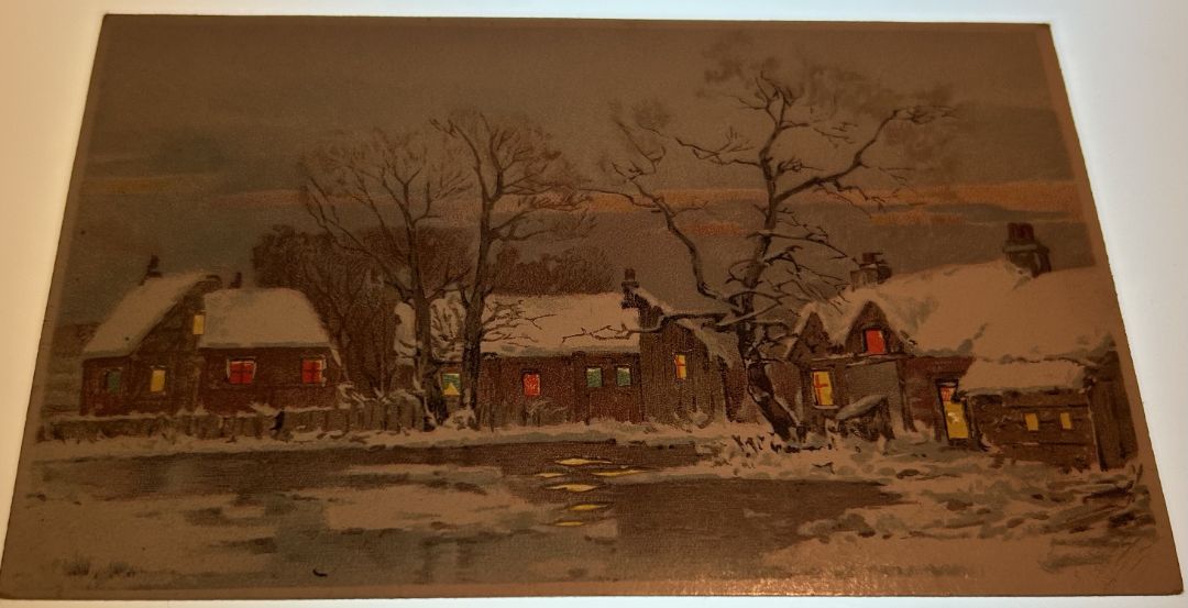 Houses of Waters Edge Covered In Snow