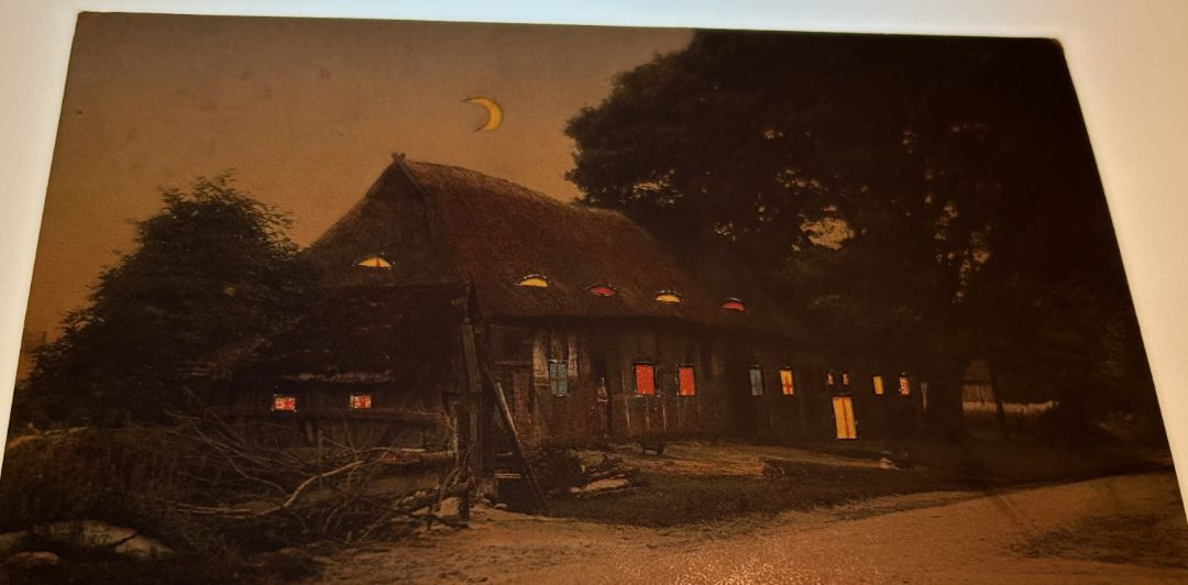 Cabin In Woods At Night