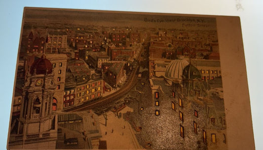 Bird's Eye View Brooklyn, New York, Fulton Street