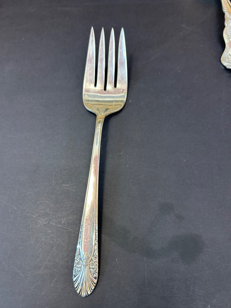 SILVER Plate serving fork