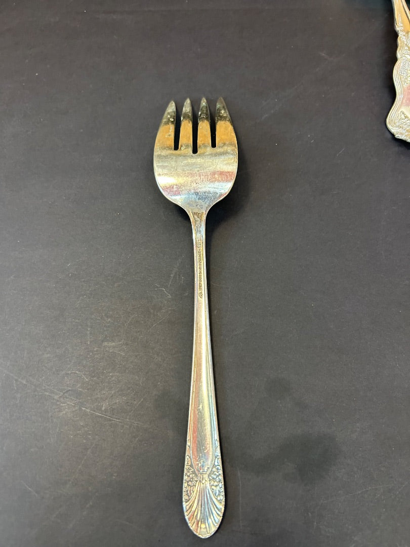SILVER Plate serving fork