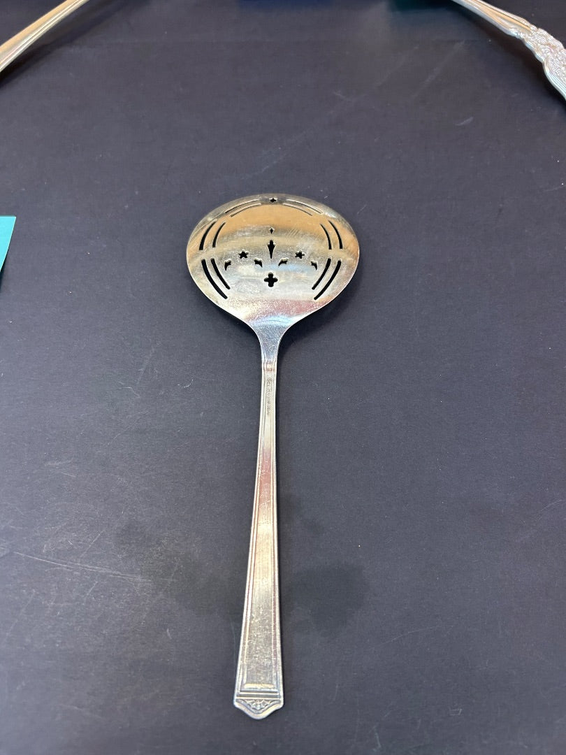 Silver Plate slotted spoon
