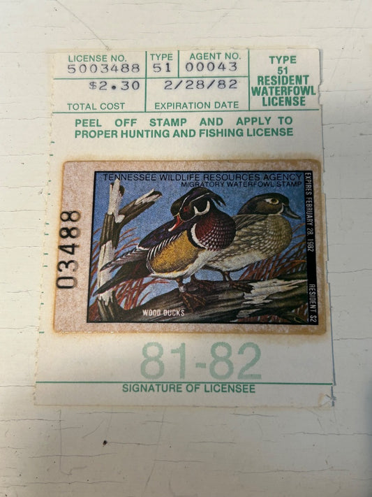 Vintage Hunting and Fishing License