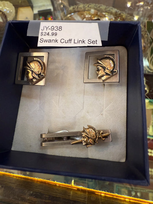 Swank MSU Spartan soldier Swank Cuff Link Set