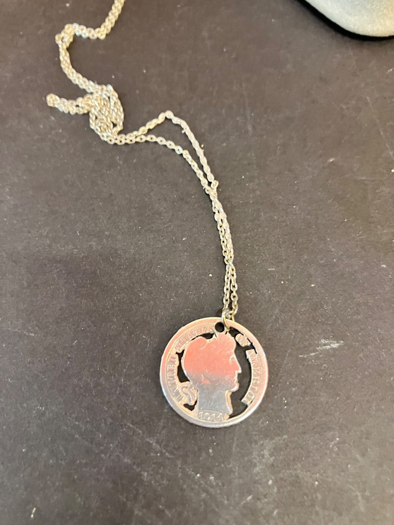 sterling silver coin necklace