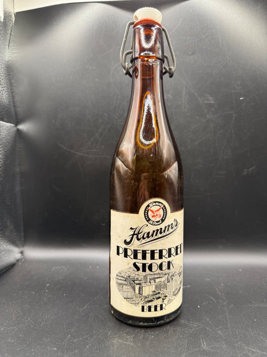Brown Hamms Preferred Stock Bottle with cap, 12"x10"