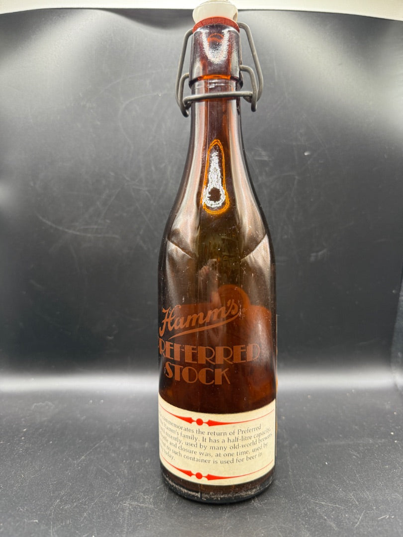 Brown Hamms Preferred Stock Bottle with cap, 12"x10"