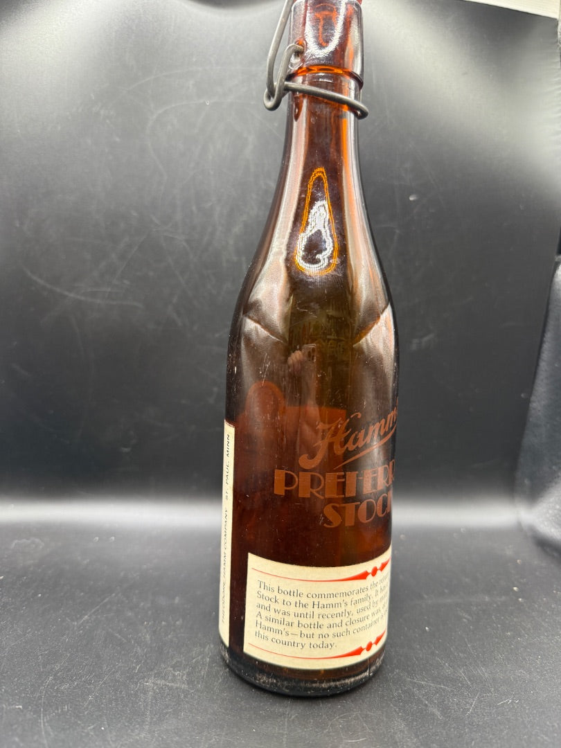 Brown Hamms Preferred Stock Bottle with cap, 12"x10"