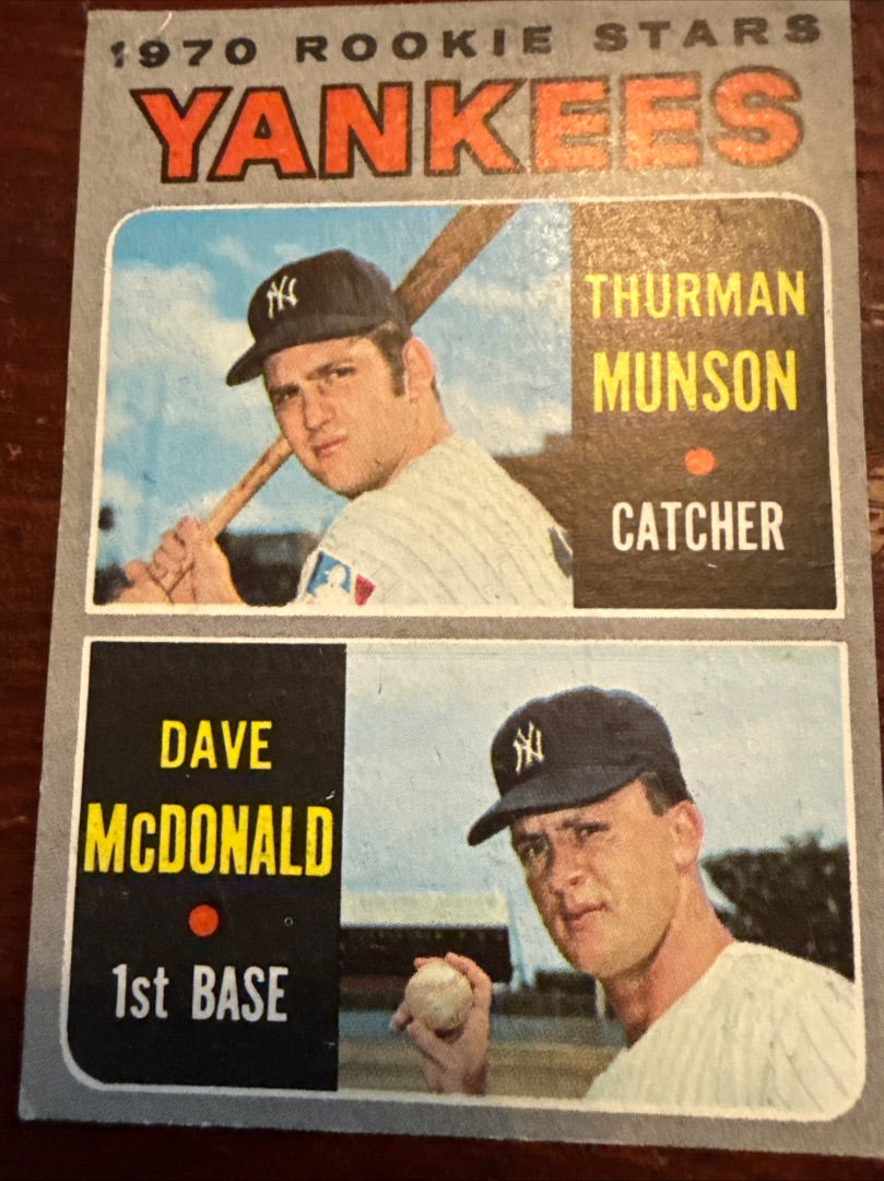 1970 Topps - 1970 Rookie Stars Yankees THURMAN MUNSON, DAVE MCDONALD #189 (RC)